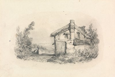 Cabaña en un paisaje de William Callow