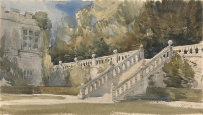 Escalera del jardín, Haddon Hall de William Callow