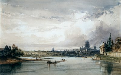 París visto desde lejos, c1835-1900 de William Callow