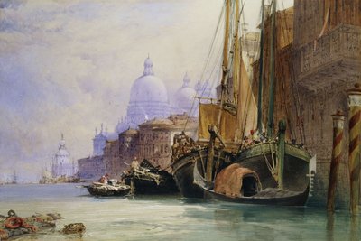 Santa Maria della Salute y el Gran Canal, Venecia de William Callow