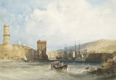 La entrada al puerto de Marsella, c.1838 de William Callow