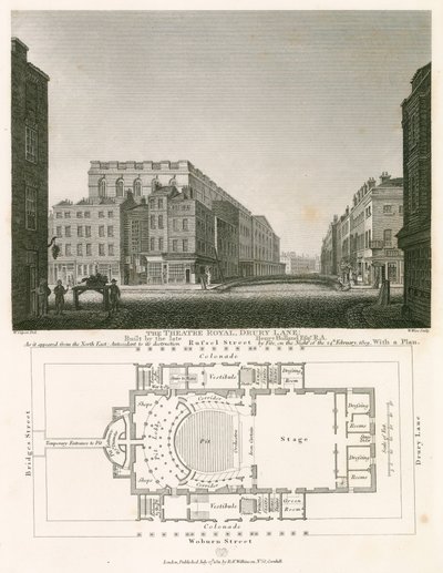 El Teatro Real, Drury Lane, Londres, construido por el difunto Henry Holland de William Capon