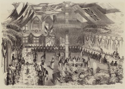 Banquete en el Hotel du Gouvernement, Fort de France, Martinica, con motivo de la inauguración de una estatua a la Emperatriz Josefina de William Carpenter
