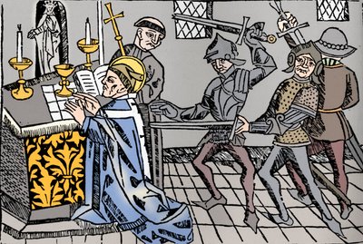 Martirio de San Tomás de Canterbury, c. 1484 de William Caxton