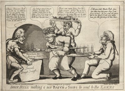 John Bull haciendo un nuevo lote de barcos para enviar a los lagos de William Charles