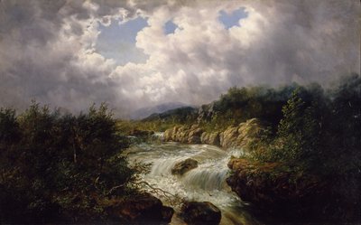 Las cataratas de Tamahaka, condado de Cherokee, Carolina del Norte, c.1860-70 de William Charles Anthony Frerichs
