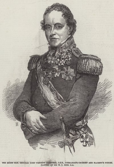El Muy Honorable General Lord Vizconde Hardinge, GCB, Comandante en Jefe de las Fuerzas de Su Majestad de William Charles Ross