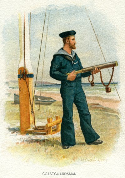 Guardacostas británico, c1890-c1893 de William Christian Symons