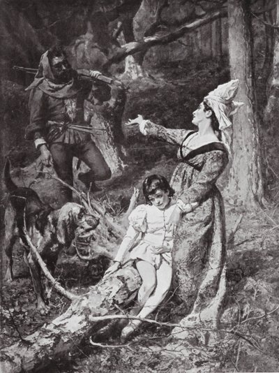 Encuentro de Margarita de Anjou con un ladrón de Hexham de William Christian Symons