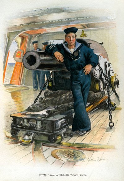 Voluntarios de la Artillería Naval Real, c. 1890-c. 1893 de William Christian Symons