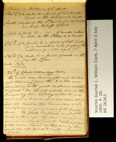 Curso y Distancia 23 de abril de William Clark