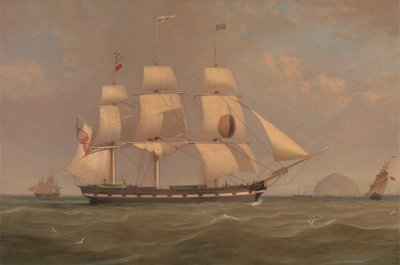El paquebote "New York" de Black Ball Line frente a Ailsa Craig de William Clark