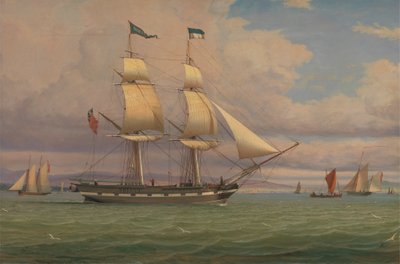 El bergantín inglés "Norval" ante el viento de William Clark