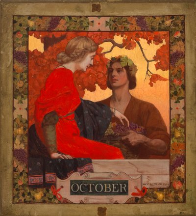 Ilustración de portada de octubre para Harper