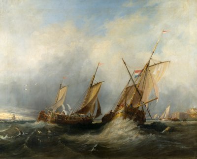 Buques holandeses tomando el Brill de William Clarkson (attr. to) Stanfield