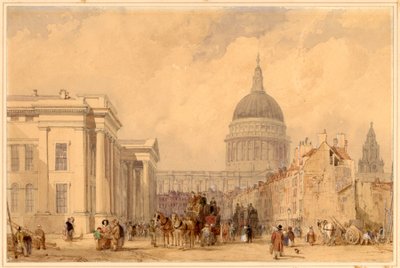La Oficina de Correos, St Martins le Grand, Londres, con St Paul