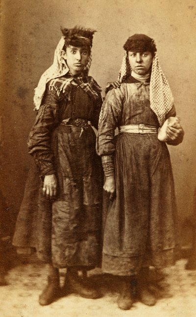 Retrato de dos trabajadores de la fábrica de hierro de Tredegar, Gales de William Clayton