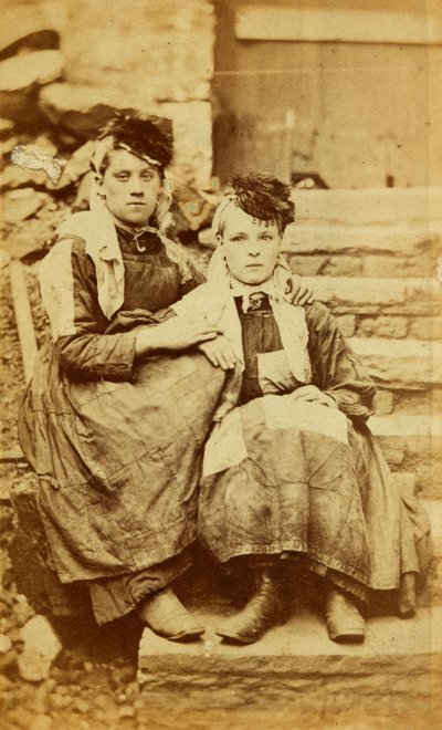 Trabajadores de la fábrica de hierro de Tredegar, Gales de William Clayton