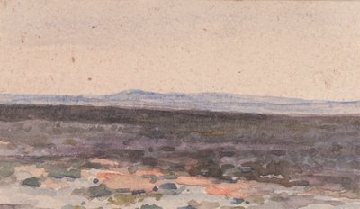 Paisaje: Valle con montaña a lo lejos de William Collins