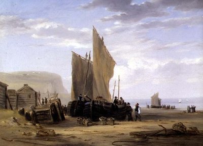En la costa de Yarmouth (uno de un par) de William Collins