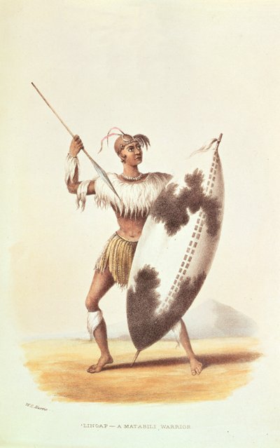 Lingap, un guerrero Matabili, ilustración de 