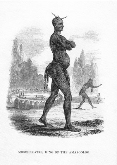 Moselekatse Rey de los Amazooloo, 1852 de William Cornwallis Harris
