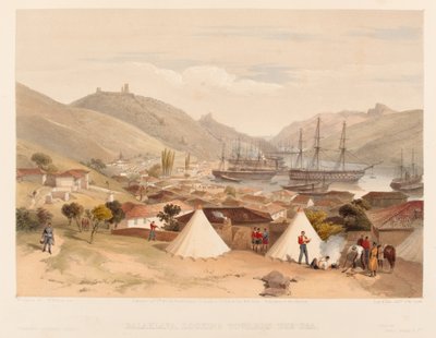 Balaklava mirando hacia el mar, 1855 de William Crimea Simpson