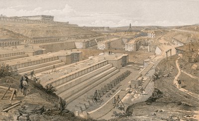 Muelles en Sebastopol con ruinas del Fuerte San Pablo de William Crimea Simpson