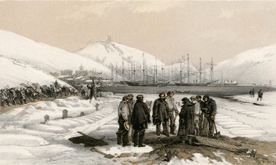 Tumbas en la cabecera del puerto en Balaklava de William Crimea Simpson