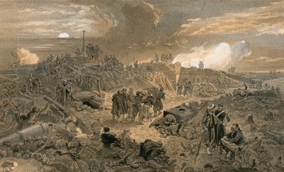 Interior del Malakoff, con los restos de la Torre Redonda de William Crimea Simpson