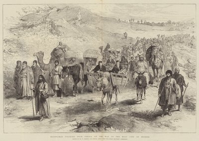 Peregrinos musulmanes de Persia en camino a la Ciudad Santa de Meshed de William Crimea Simpson