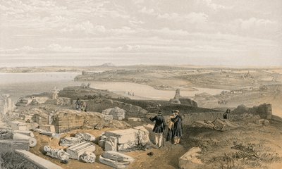 Sebastopol desde el antiguo Quersoneso y la antigua iglesia de San Vladimir de William Crimea Simpson