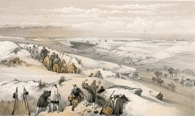 Sebastopol desde la batería de 26 cañones en el extremo derecho del ataque francés de William Crimea Simpson