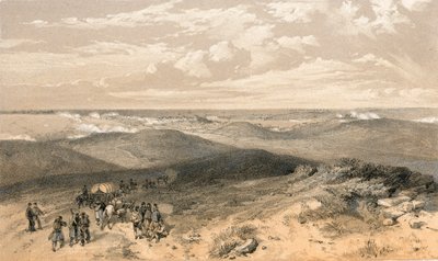 Sebastopol desde la parte trasera de las baterías inglesas de William Crimea Simpson