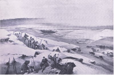 Sebastopol desde la batería en el extremo derecho del ataque francés, ilustración de British Battles on Land and Sea, 1915 de William Crimea Simpson