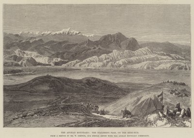 La frontera afgana, el paso Nialsheni, en el Heri-Rud de William Crimea Simpson