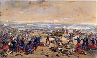 La Batalla de Tcherneya, 16 de agosto de 1855 de William Crimea Simpson