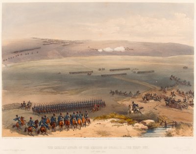 El Asunto de Caballería de las Alturas de Bulganak - el Primer Cañón. 19 de septiembre de 1854, 1855 de William Crimea Simpson