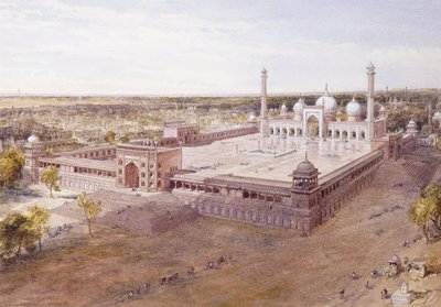 La Jami Masjid, Delhi, 1864 de William Crimea Simpson