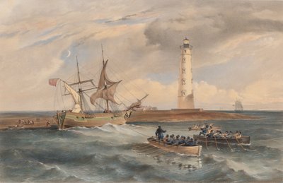 ¿El faro en el cabo Chersonese, mirando al sur? de William Crimea Simpson