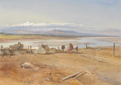 El río Chenab, Punjab, 1865 de William Crimea Simpson