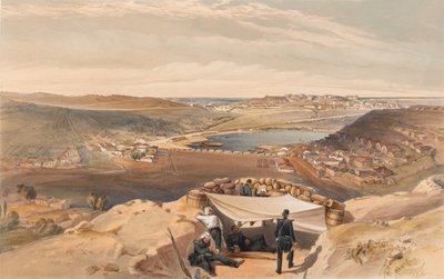 ¿Las baterías de la ciudad o fortificaciones interiores de Sebastopol desde el paralelo avanzado del ataque de Chapman, 23 de junio de 1855? de William Crimea Simpson