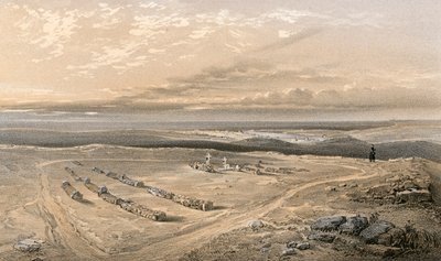 Las tumbas en el fuerte en la colina de Cathcart, de los oficiales de la 4ª División que cayeron en Inkermann de William Crimea Simpson
