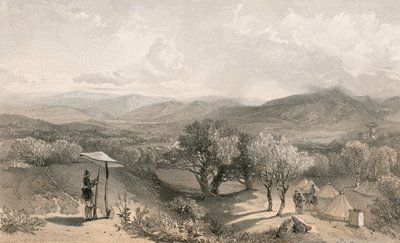 El valle de Baidar, desde la parte trasera de la villa de Petroski, mirando al este de William Crimea Simpson