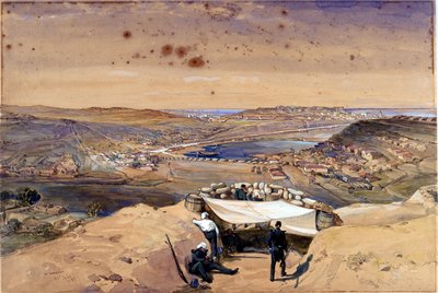 ¿Baterías de la ciudad o fortificaciones interiores de Sebastopol, 23 de junio de 1855? de William Crimea Simpson