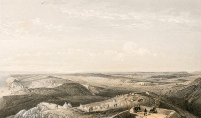 Vista desde las alturas sobre Balaklava mirando hacia Sebastopol de William Crimea Simpson