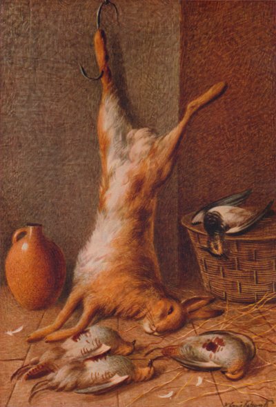 Naturaleza muerta con liebre, c. 1895 de William Cruikshank