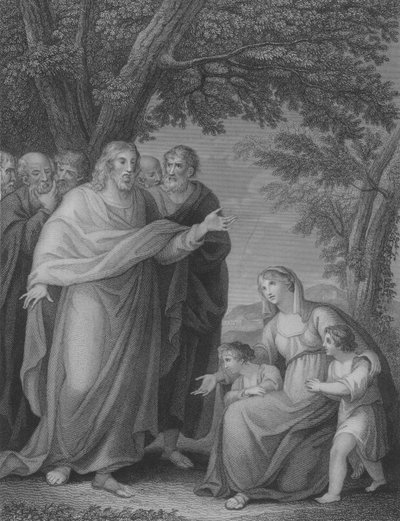 Cristo y los hijos de Zebedeo, San Mateo 20, Versículos 20-29 de William Cuming
