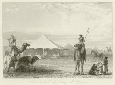 La tienda de Ali en el campamento de Benonn de William Daniell