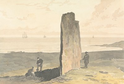 Piedra druídica en Strather, cerca de Barvas, Isla de Lewis de William Daniell
